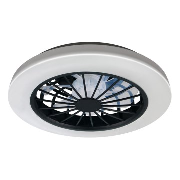 Plafoniera dimmerabile LED RGBW con ventilatore GHANA LED/24W/230V 3000-6500K bianco/nero + telecomando