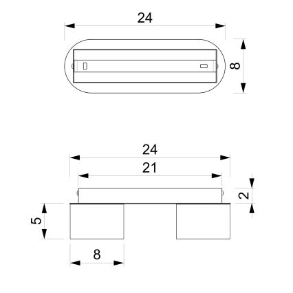 Plafoniera DIXIE 2xGX53/11W/230V rosa