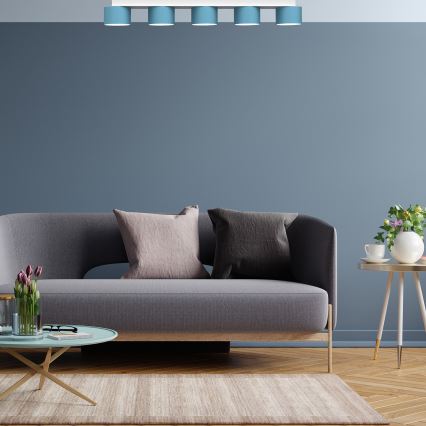Plafoniera DIXIE 5xGX53/11W/230V blu