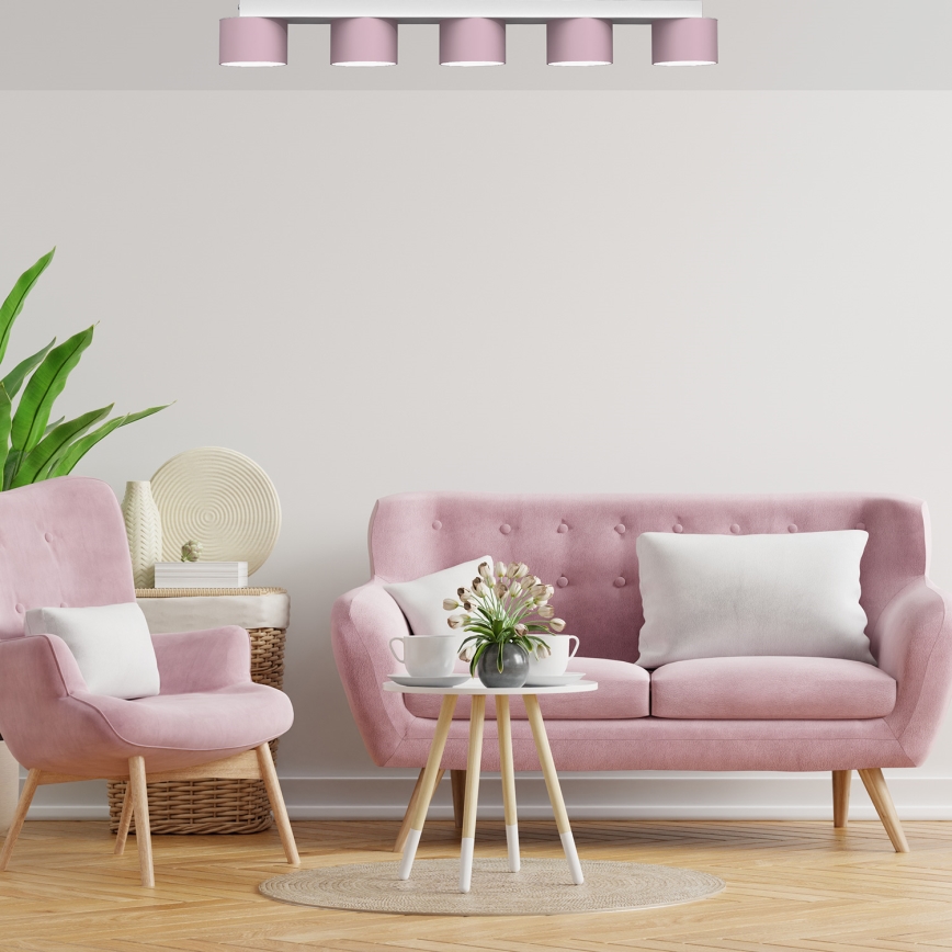 Plafoniera DIXIE 5xGX53/11W/230V rosa