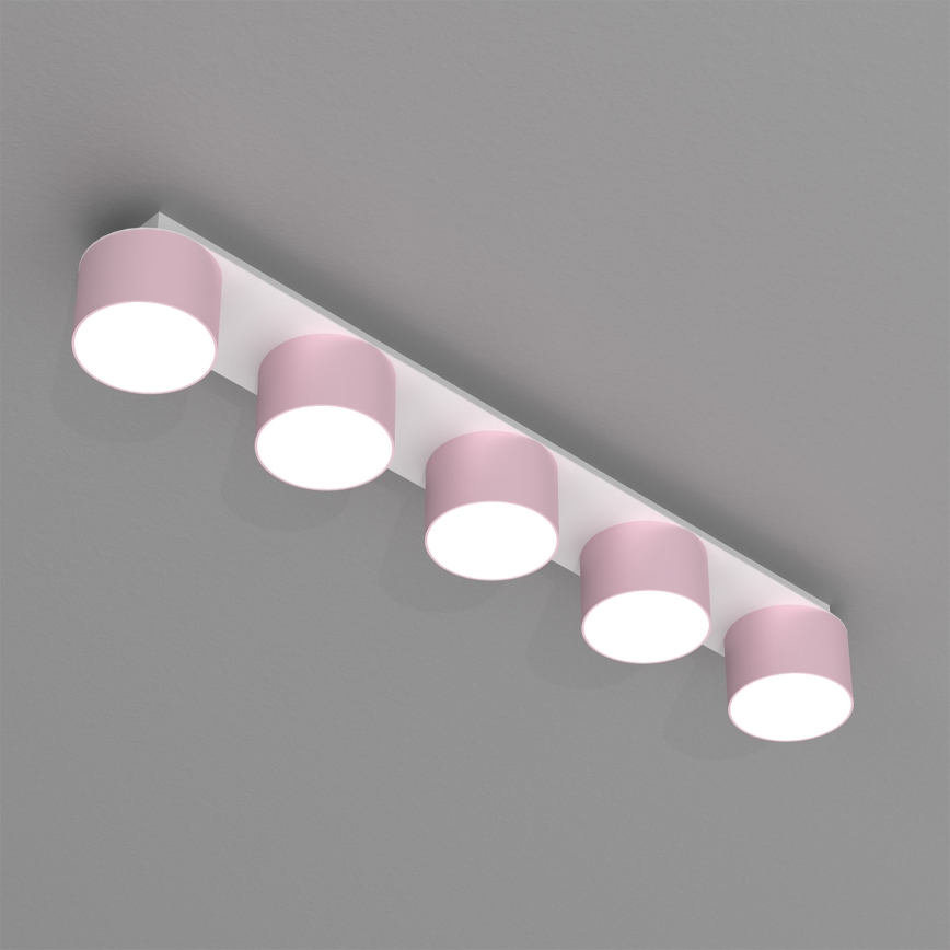 Plafoniera DIXIE 5xGX53/11W/230V rosa