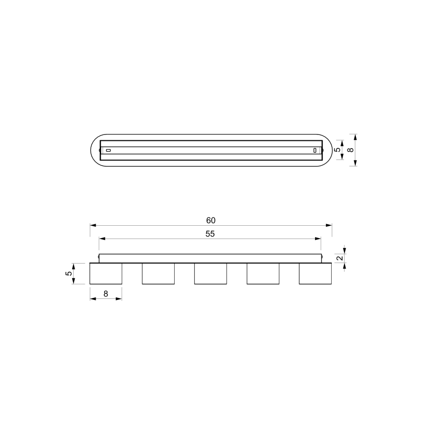 Plafoniera DIXIE 5xGX53/11W/230V rosa