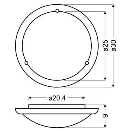 Plafoniera DUNA 1xE27/60W/230V