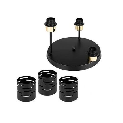 Plafoniera ELEN 3xE27/35W/230V nero/oro