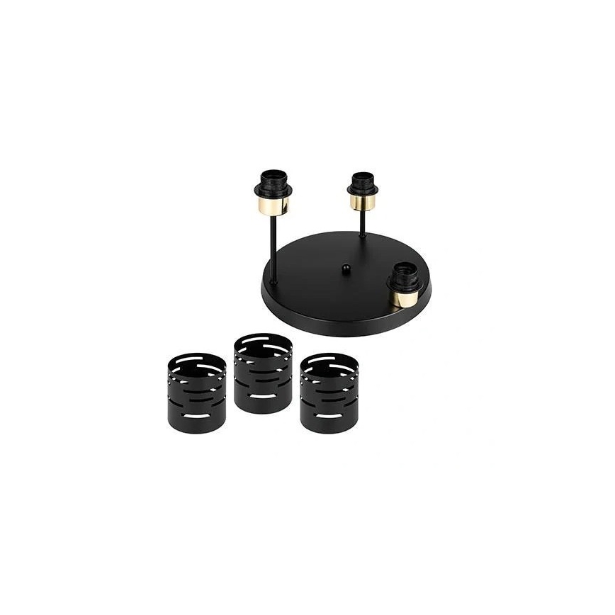 Plafoniera ELEN 3xE27/35W/230V nero/oro