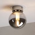 Plafoniera ELIAS 1xE14/5W/230V Ø 13 cm cromo opaco/grigio fumé