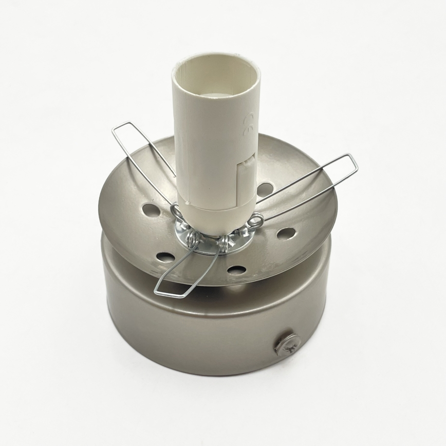 Plafoniera ELIAS 1xE14/5W/230V Ø 13 cm cromo opaco/trasparente