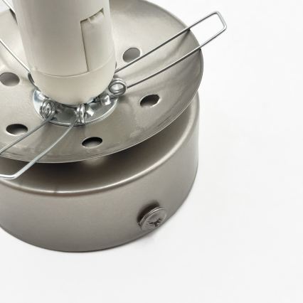 Plafoniera ELIAS 1xE14/5W/230V Ø 13 cm cromo opaco/trasparente