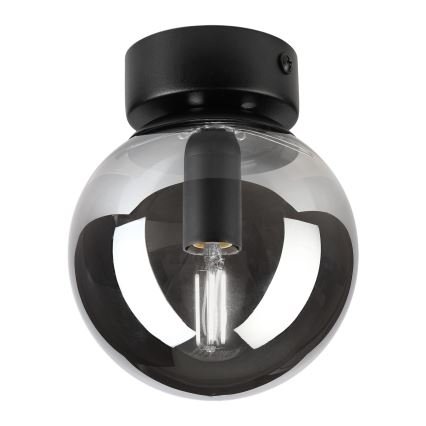 Plafoniera ELIAS 1xE14/5W/230V Ø 13 cm nero/grigio fumé