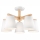Plafoniera ELLIE 5xE27/60W/230V bianco/rovere