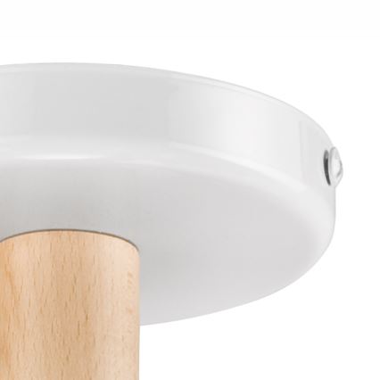 Plafoniera ELLIE 5xE27/60W/230V bianco/rovere