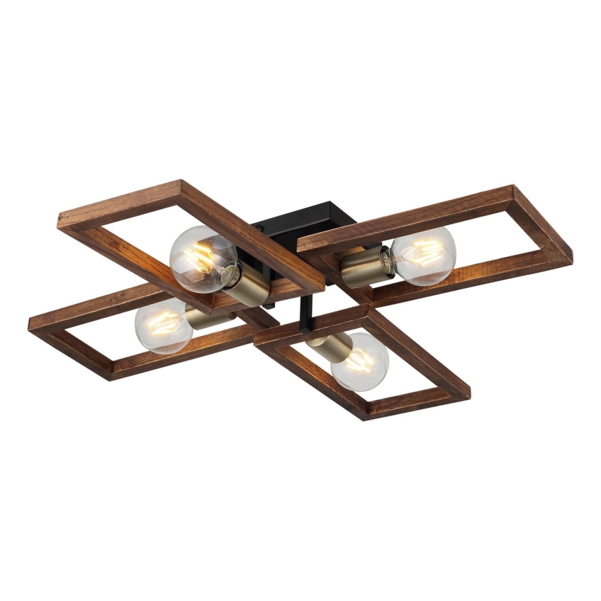 Plafoniera ERA 4xE27/40W/230V marrone
