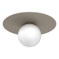 Plafoniera FLAT 1xE27/15W/230V Ø 35 cm beige