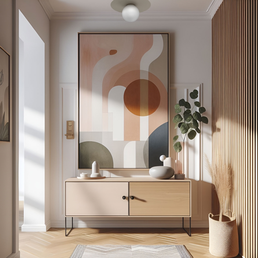 Plafoniera FLAT 1xE27/15W/230V Ø 35 cm beige