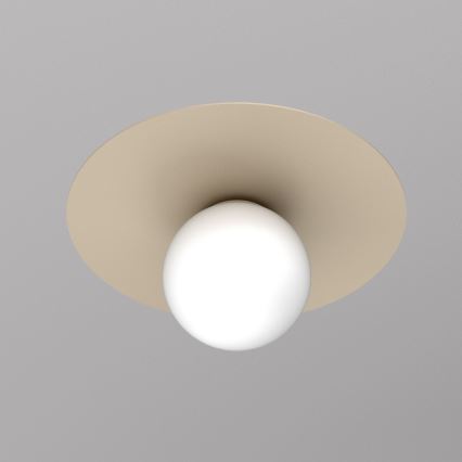 Plafoniera FLAT 1xE27/15W/230V Ø 35 cm beige