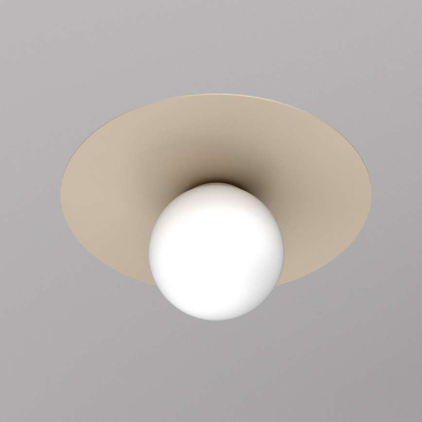 Plafoniera FLAT 1xE27/15W/230V Ø 35 cm beige