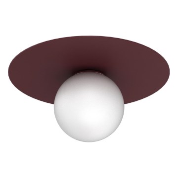 Plafoniera FLAT 1xE27/15W/230V Ø 35 cm bordeaux