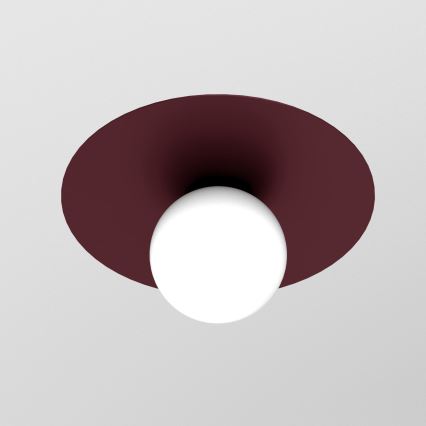 Plafoniera FLAT 1xE27/15W/230V Ø 35 cm bordeaux