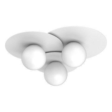 Plafoniera FLAT 3xE27/15W/230V 55x60 cm bianca