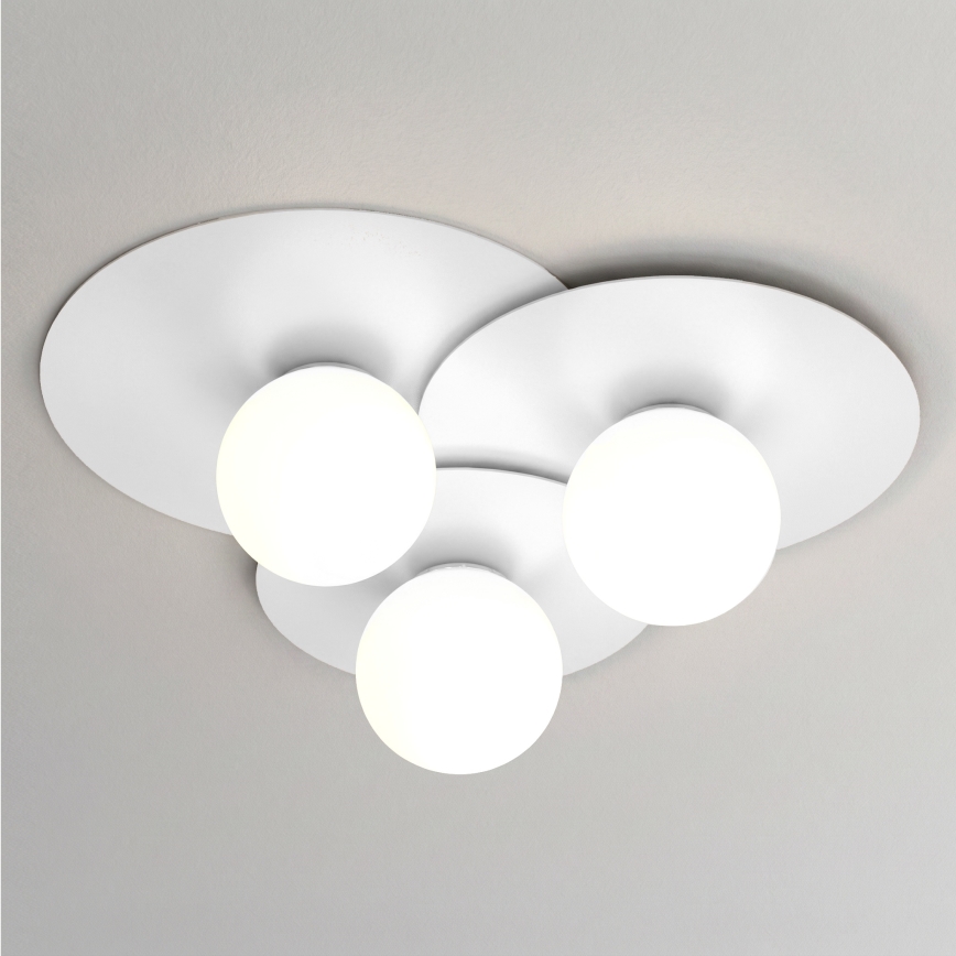 Plafoniera FLAT 3xE27/15W/230V 55x60 cm bianca