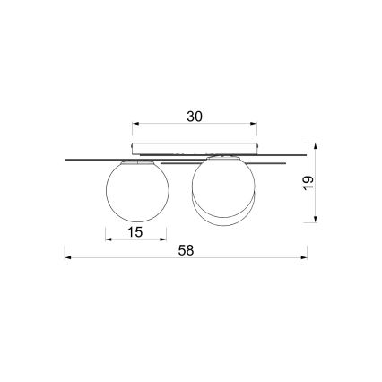 Plafoniera FLAT 3xE27/15W/230V 55x60 cm crema