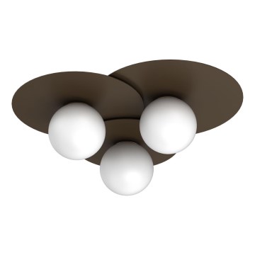 Plafoniera FLAT 3xE27/15W/230V 55x60 cm marrone