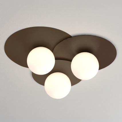 Plafoniera FLAT 3xE27/15W/230V 55x60 cm marrone