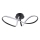 Plafoniera FLAVIA LED/33W/230V 24x61 cm nera