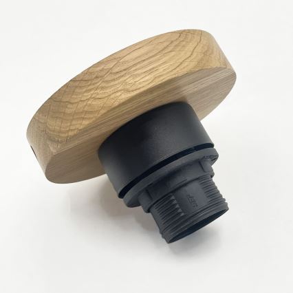 Plafoniera FLO WOOD 1xE27/15W/230V rovere/trasparente Ø 22 cm