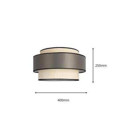Plafoniera GRACE 1xE27/60W/230V color crema/grigio