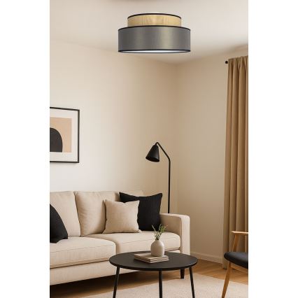 Plafoniera GRACE 1xE27/60W/230V diametro 40 cm beige/marrone