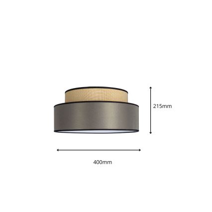 Plafoniera GRACE 1xE27/60W/230V diametro 40 cm beige/marrone