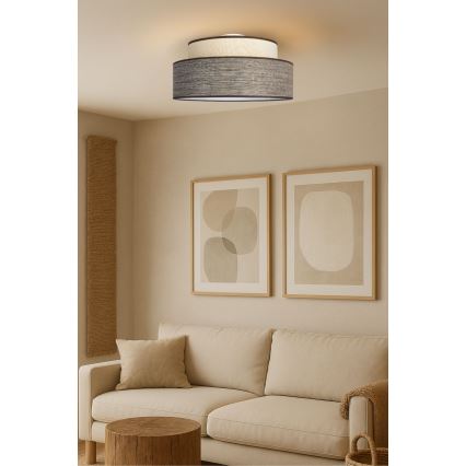 Plafoniera GRACE 1xE27/60W/230V diametro 40 cm color crema/marrone