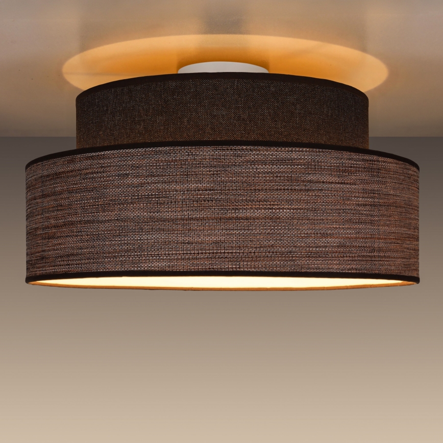 Plafoniera GRACE 1xE27/60W/230V diametro 40 cm marrone/beige