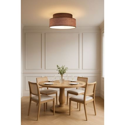 Plafoniera GRACE 1xE27/60W/230V diametro 40 cm marrone/beige