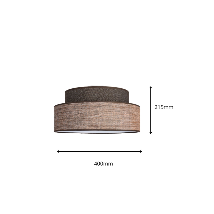 Plafoniera GRACE 1xE27/60W/230V diametro 40 cm marrone/beige