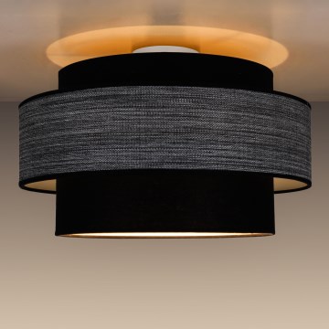 Plafoniera GRACE 1xE27/60W/230V diametro 40 cm nero/grigio