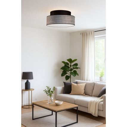 Plafoniera GRACE 1xE27/60W/230V nero/grigio