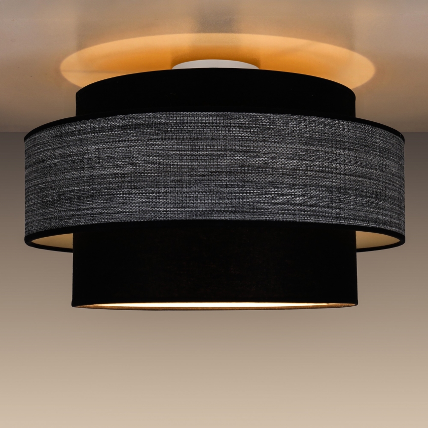 Plafoniera GRACE 1xE27/60W/230V nero/grigio