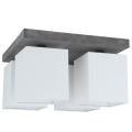 Plafoniera GREAT 4xE27/25W/230V cemento