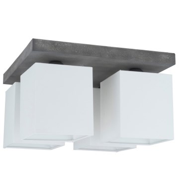 Plafoniera GREAT 4xE27/25W/230V cemento