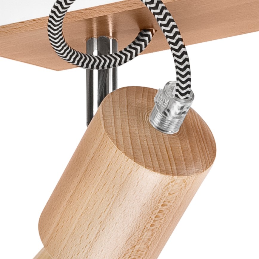 Lampadario a plafone GUSTAVO 3xE27/60W/230V faggio