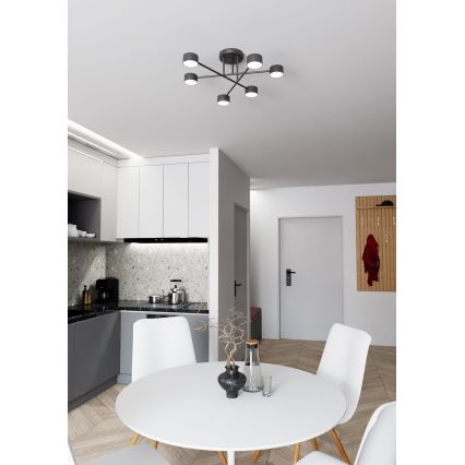 Plafoniera HALO 6xGX53/10W/230V nera