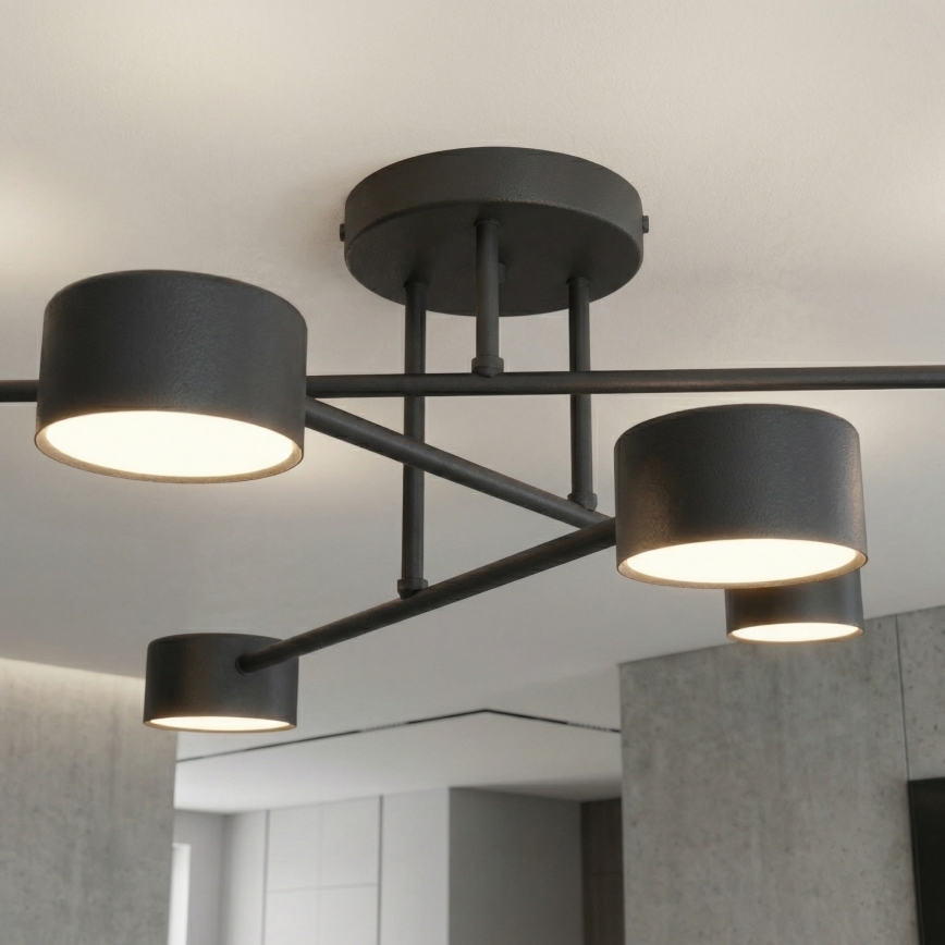 Plafoniera HALO 6xGX53/10W/230V nera