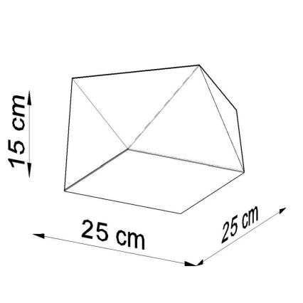 Plafoniera HEXA 1xE27/60W/230V bianca