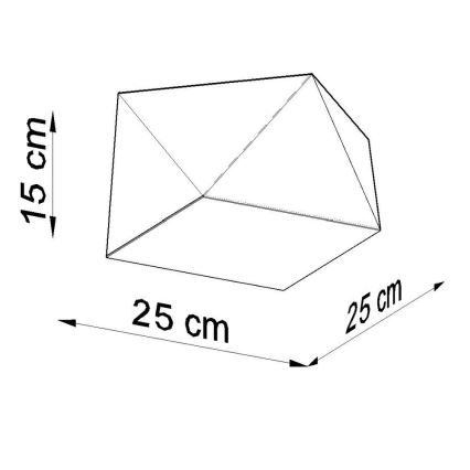 Plafoniera HEXA 1×E27/60W/230V nera