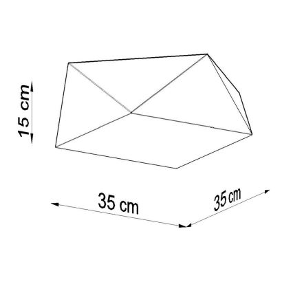 Plafoniera HEXA 2xE27/60W/230V argento