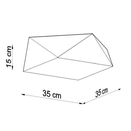 Plafoniera HEXA 2xE27/60W/230V bianca