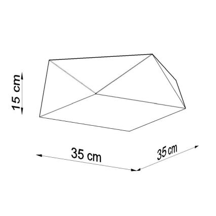 Plafoniera HEXA 2xE27/60W/230V nera