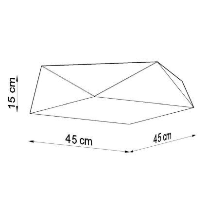 Plafoniera HEXA 3xE27/60W/230V argento